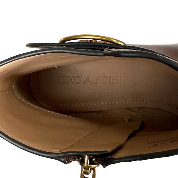 Coach “Dylan” Brown Leather Ankle Boots 8.5 B - Picture 9 of 15